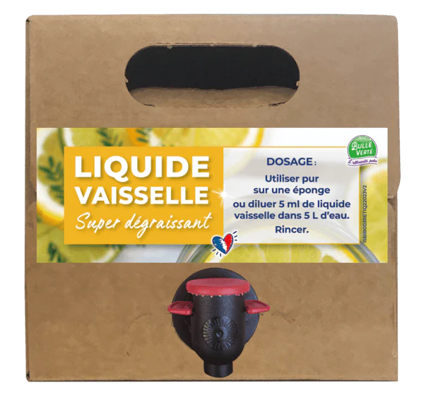 Bulle Verte -- Liquide vaisselle super dégraissant pin/citron - 3 l