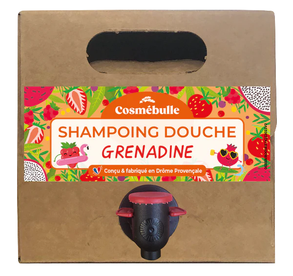 Cosmébulle -- Shampoing douche enfant grenadine - 3 l