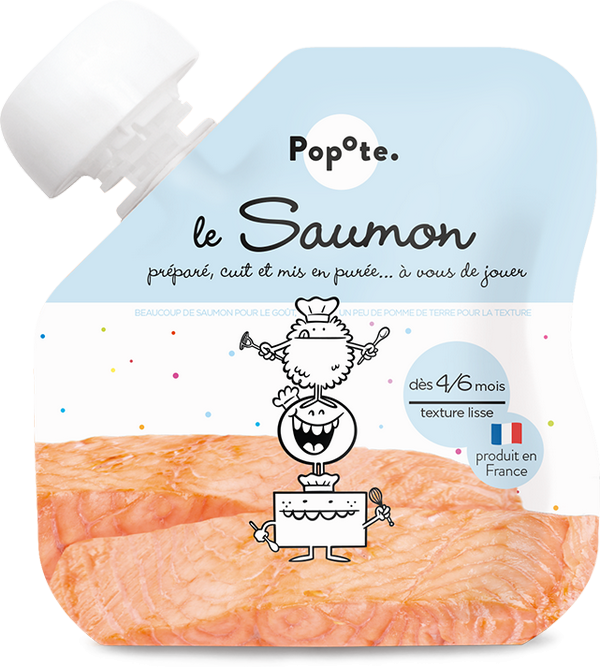Popote -- Gourde saumon - 60 g