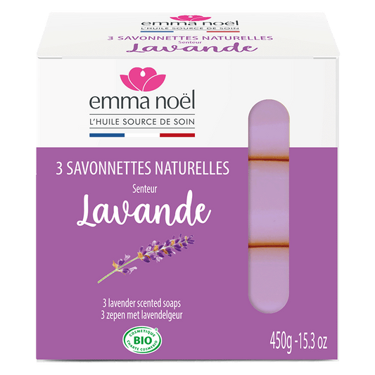 Emma Noël -- Savonnettes lavande bio - 3 x 150 g