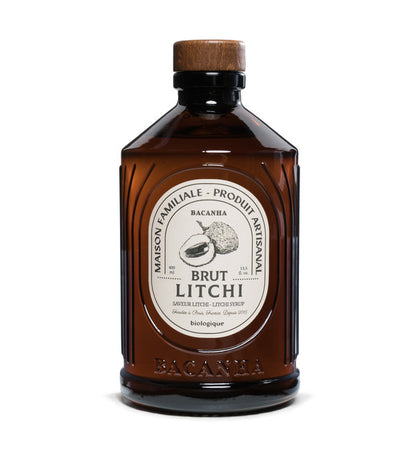 Bacanha -- Sirop saveur litchi brut bio - 400 ml