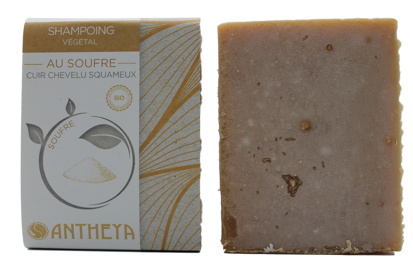 Antheya -- Shampoing solide au soufre - cuir chevelu squameux (bande papier) - 100 g